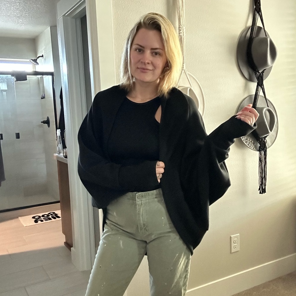 Black Bat Wing Cardigan